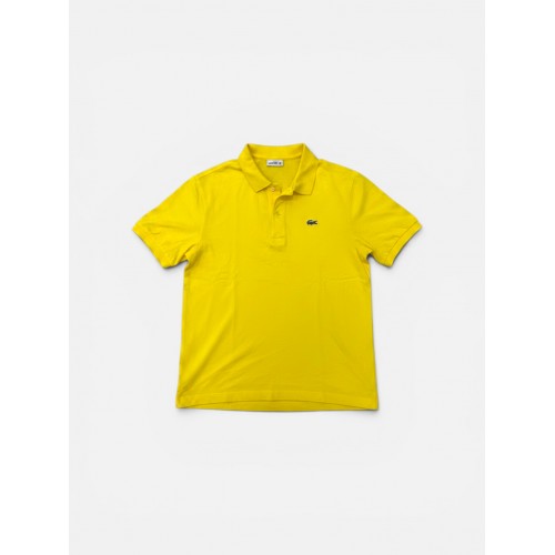 Lacoste Κίτρινη Ανδρική Μπλούζα Polo με Κεντημένο Κροκόδειλο
